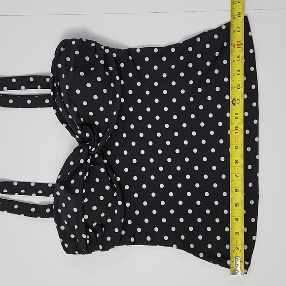 Joseph Ribkoff Women's Black Sleeveless Top White Polka Dots Size 10 - Picture 14 of 15